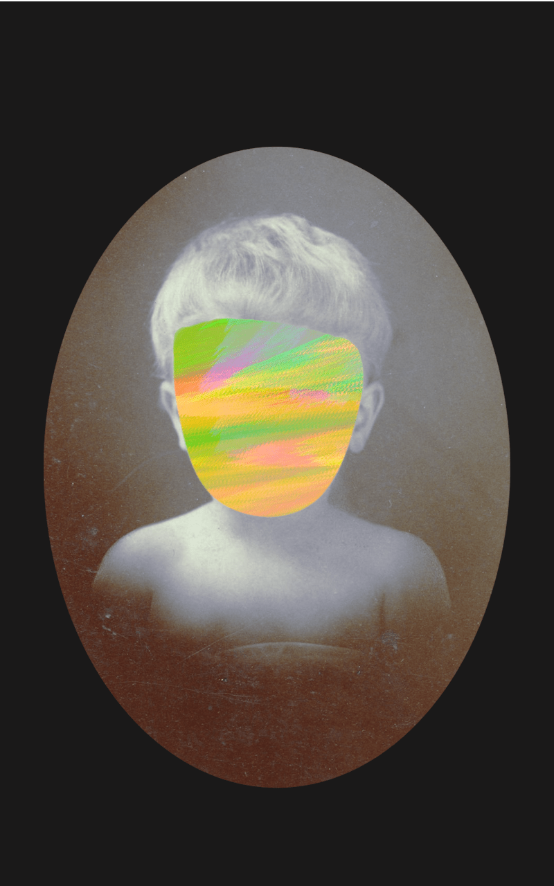 Andrea Wolf, Faces, Traces (boy 2), 2018