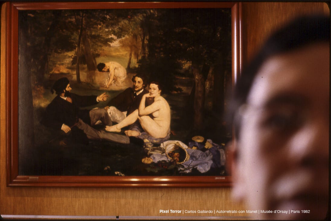 Carlos Gallardo, Pixel Terror, Autorretrato con Manet, 1982