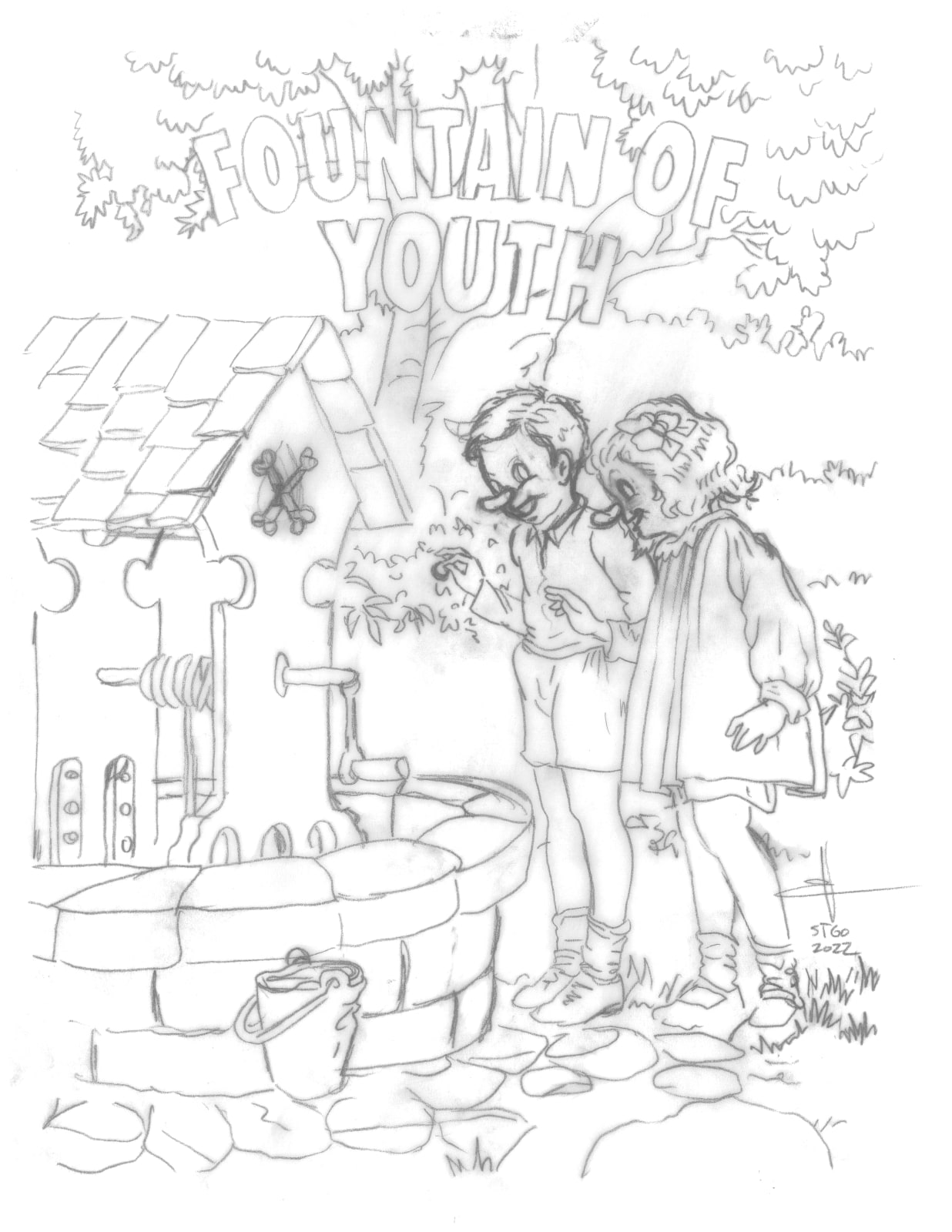 Víctor Castillo, Sketch n°41 – Fountain of Youth, 2022