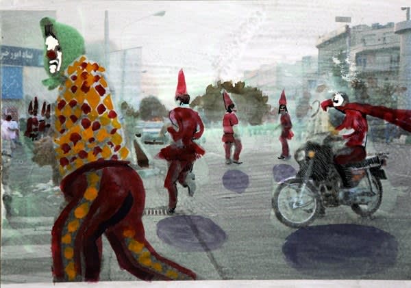 Rokni Haerizadeh, In the Land of the Blind the One-Eyed Man Is King, 2009