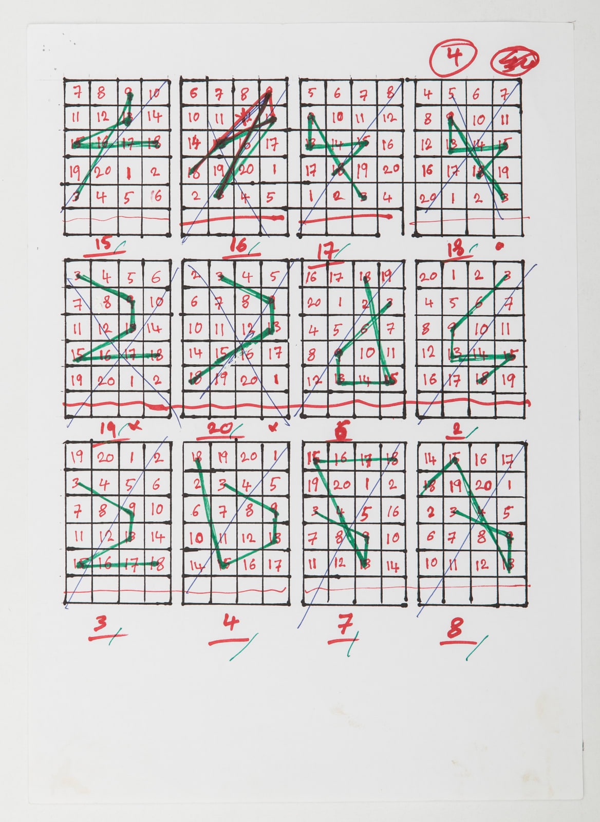 Hassan Sharif, One to Twenty, Lines and Forms, 2007