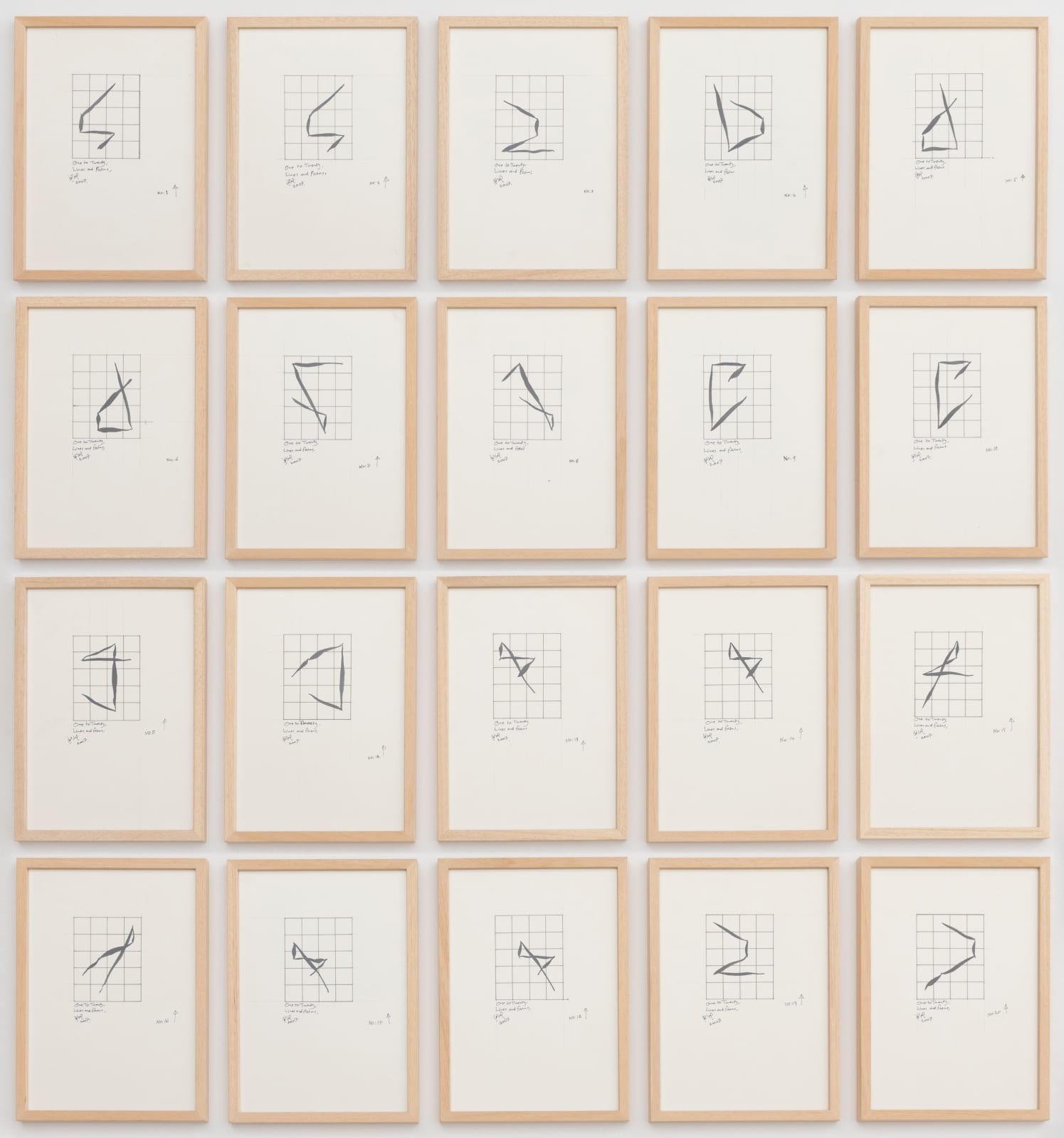 Hassan Sharif, One to Twenty, Lines and Forms, 2007