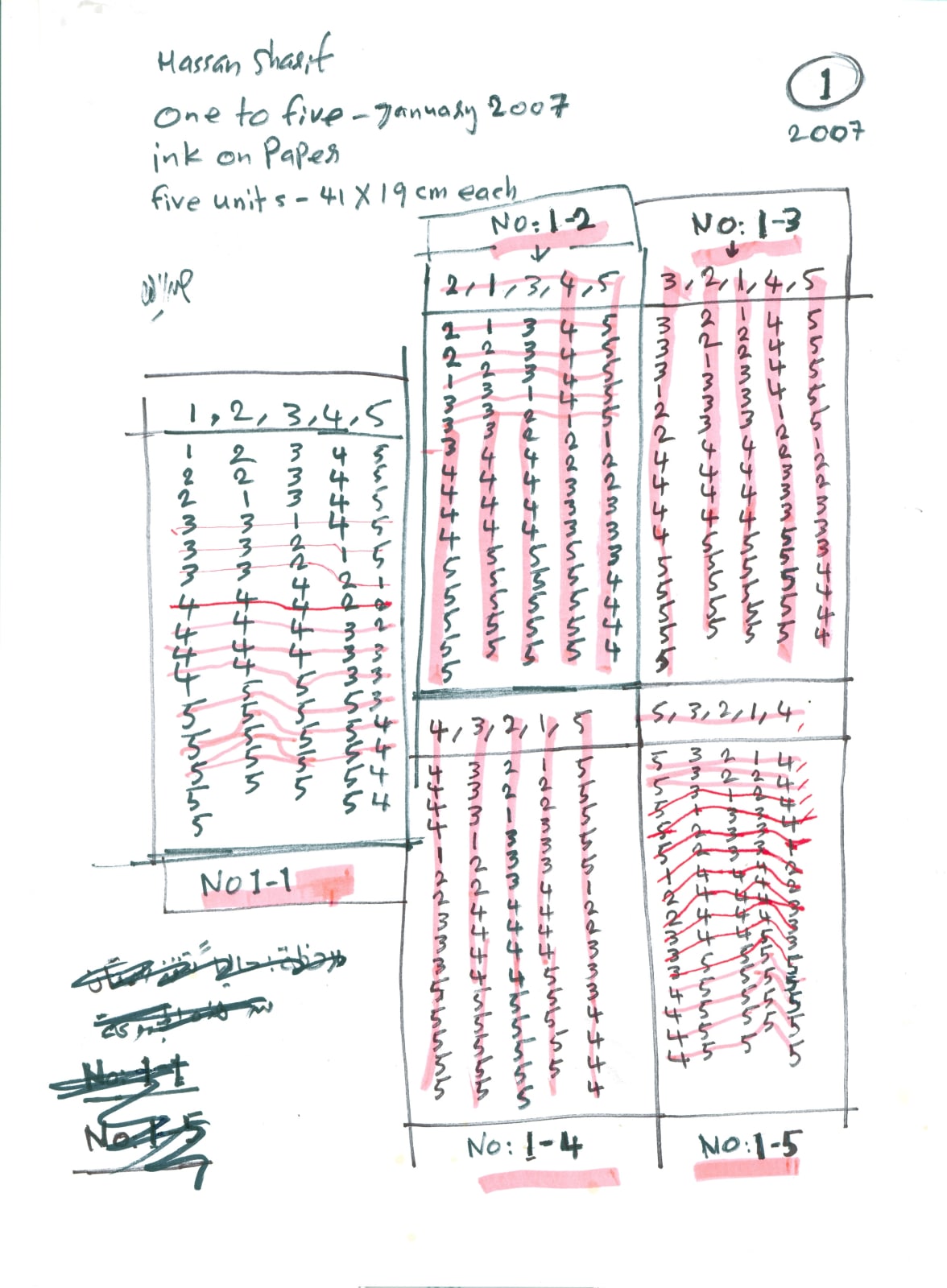 Hassan Sharif, One to Five No. 1, 2007