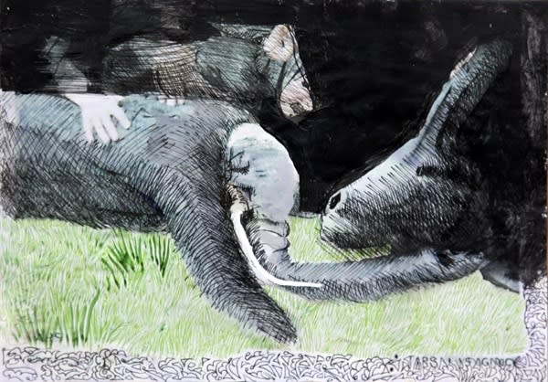 Rokni Haerizadeh, Breaking Through the Doors of Eden, 2009