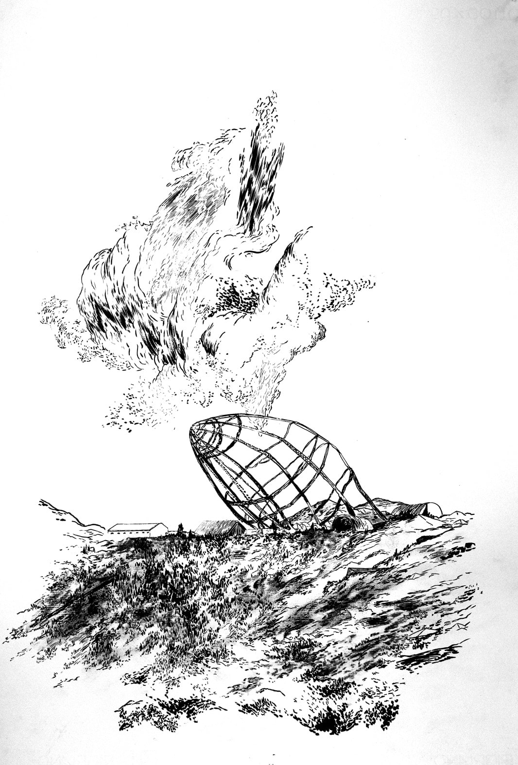 Abdelkader Benchamma, Blue Beam A - Landscape, 2013