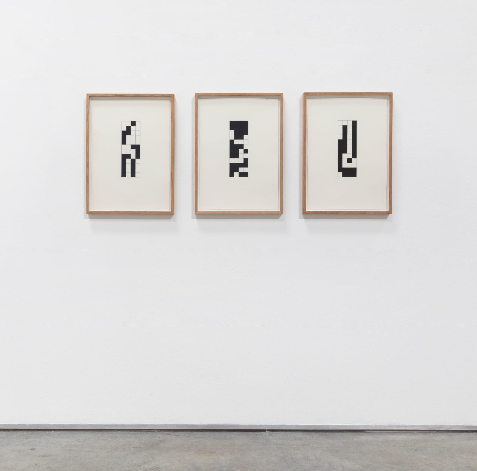 Hassan Sharif, Black and White Squares No 1,2,3, 2010