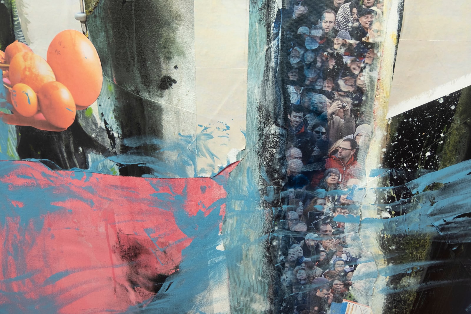 Ramin Haerizadeh, Rokni Haerizadeh and Hesam Rahmanian, The Three Dastgahs, from left to right; Lullabee (monster Lullaby Manga/The First Muslim Bee), Fresh Out of the Boat (FOB, Man and Woman Before the Heap of Excrement Are Operating in the Woods and on the Woods, Lost in the Woods and Within the Woods, and the Woods Perforated with an Emergency Room, 2017–19