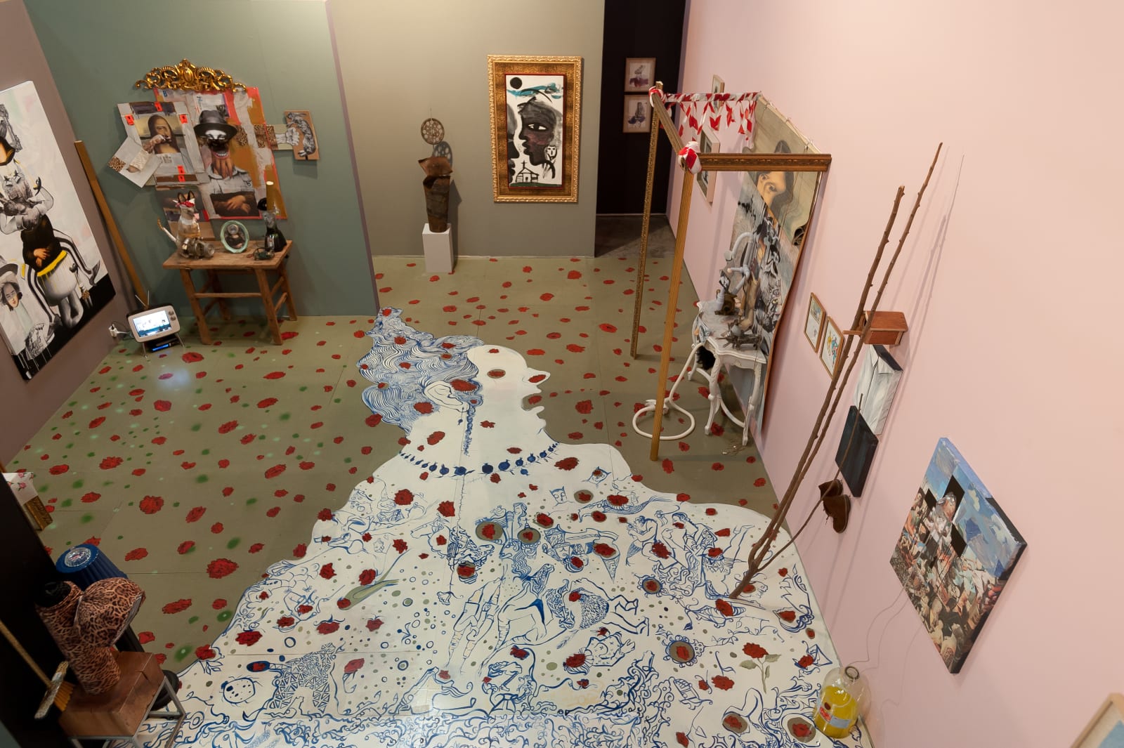 Ramin Haerizadeh, Rokni Haerizadeh and Hesam Rahmanian, The Exquisite Corpse Shall Drink The New Wine, 2014