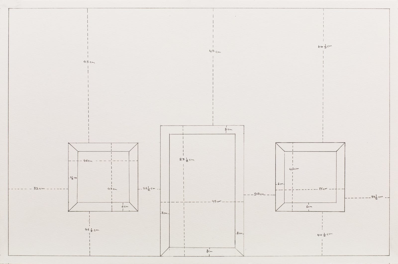 Mohammed Kazem, Measuring Walls, 1998 (Reconstituted in 2014)