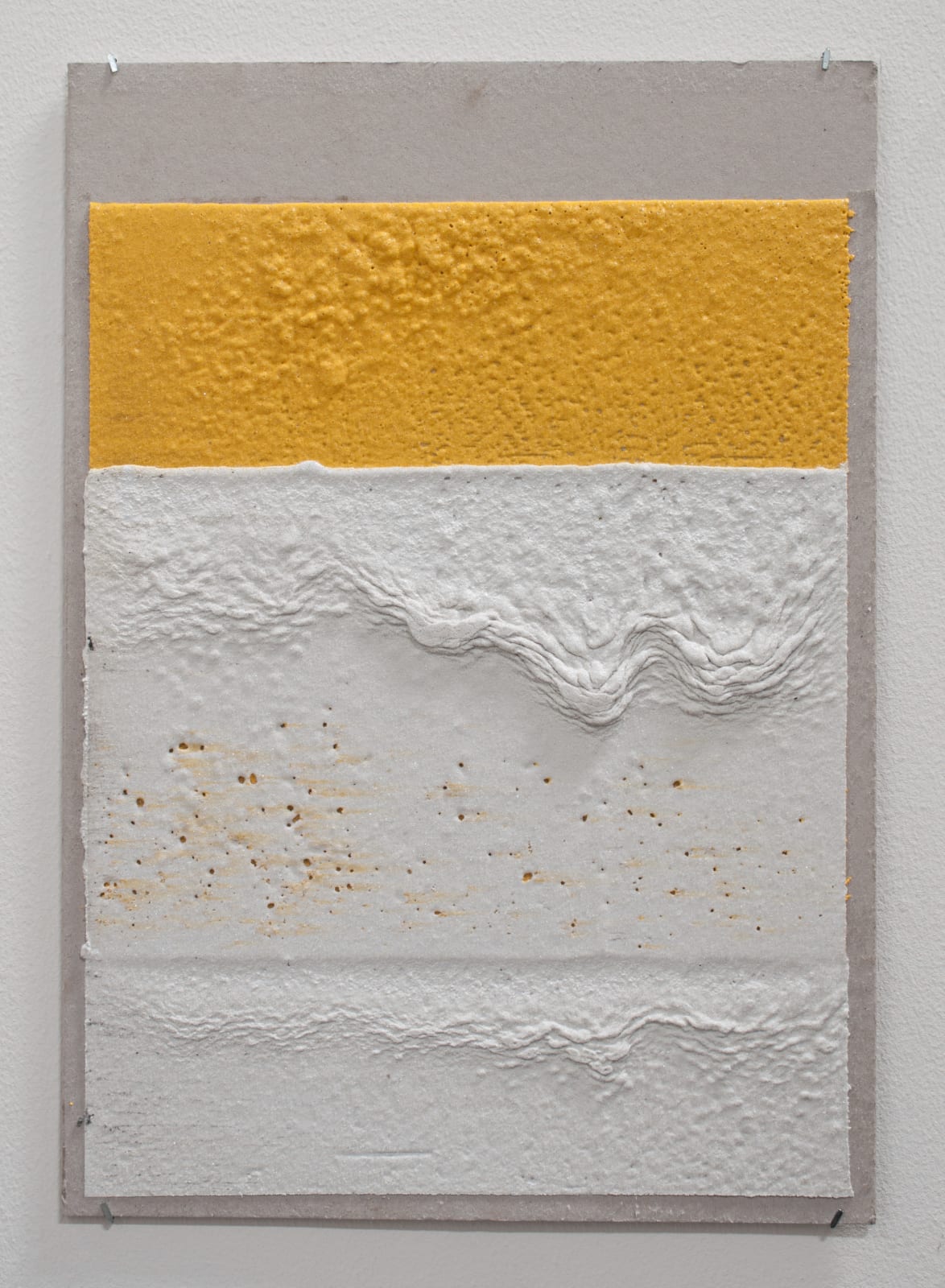 Vikram Divecha, 300mm (W), 2mm (T), Yellow, White, Random Mark, Hand Marking, Al Barsha South, Unnamed Street, 2017