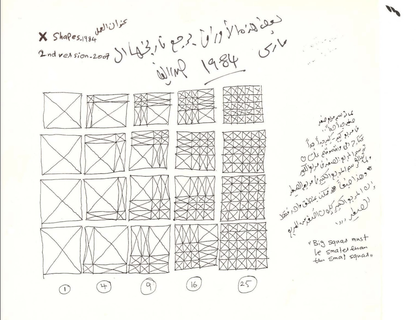 Hassan Sharif, X Shapes, 1984