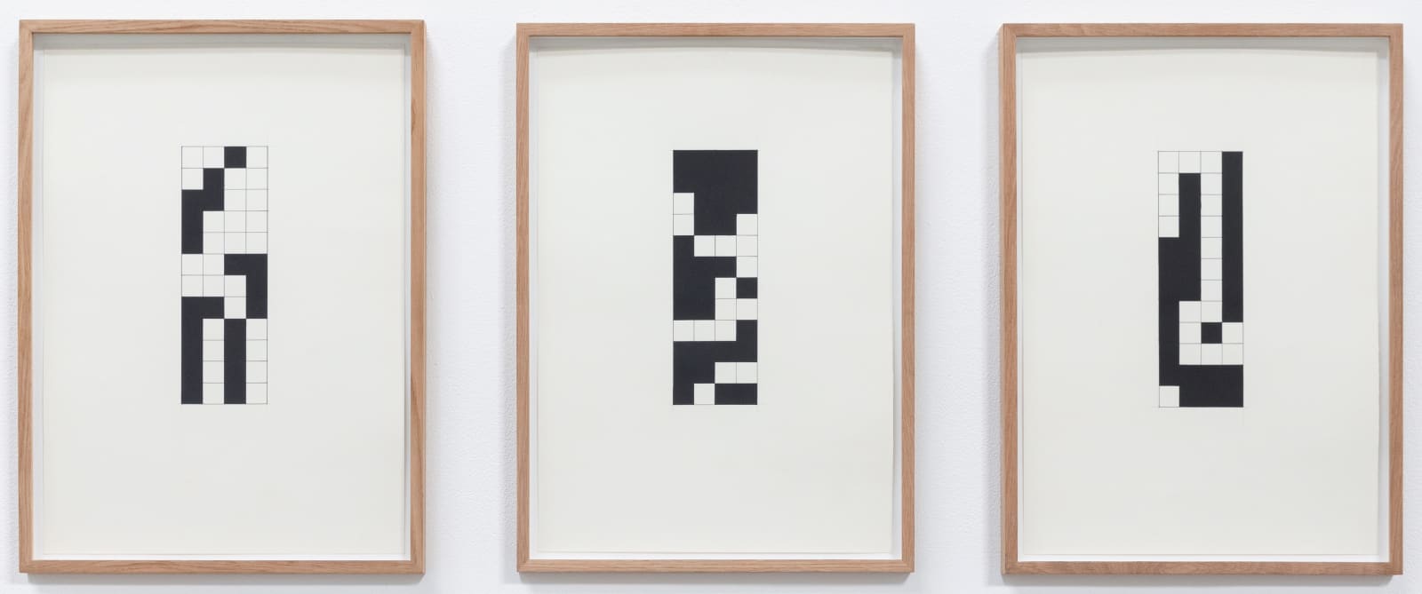 Hassan Sharif, Black and White Squares No 1,2,3, 2010