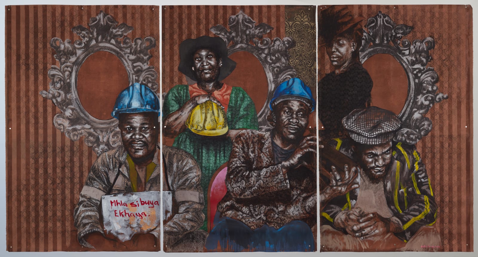 Bambo Sibiya, Untitled (triptych), 2019