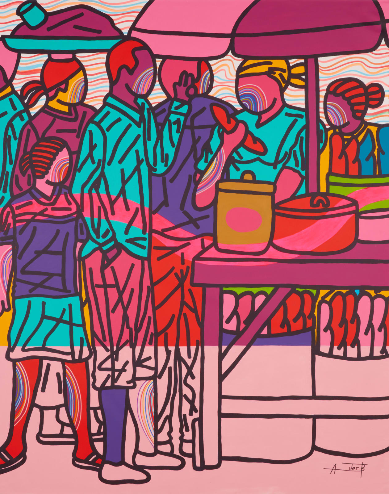 Ajarb Bernard Ategwa, Early morning bread and jazz, 2019