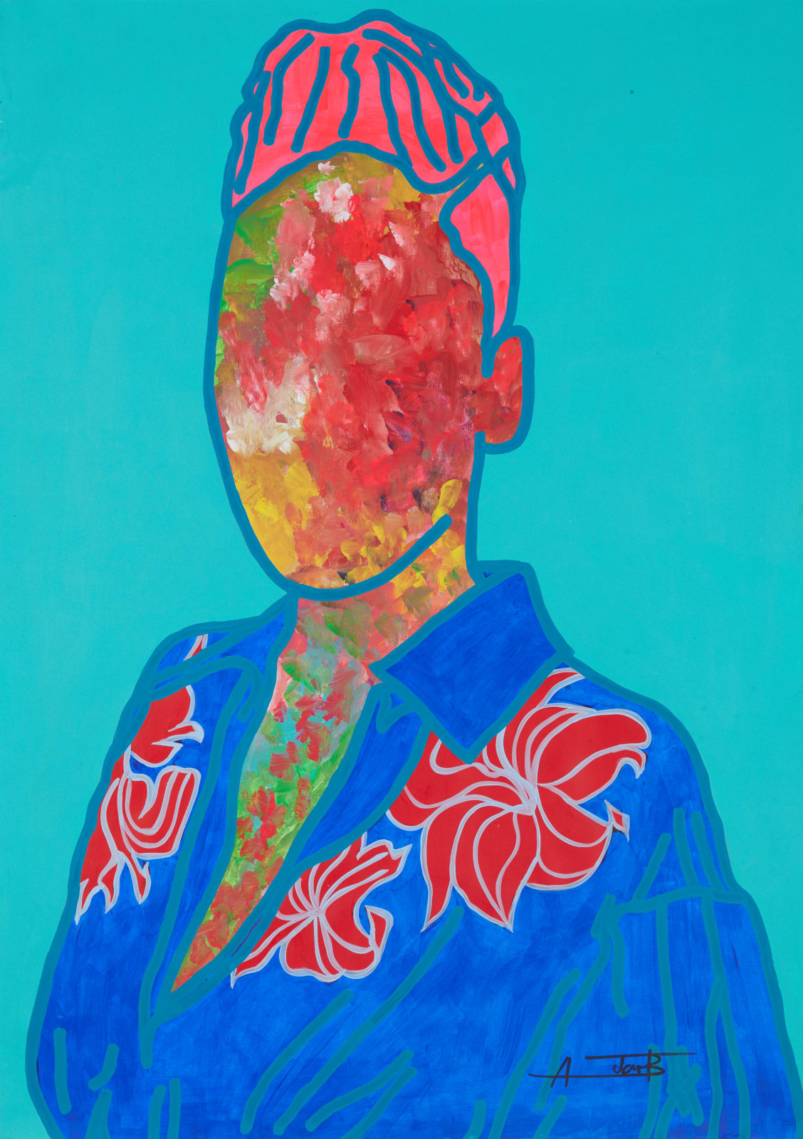 Ajarb Bernard Ategwa, A girl with blue shirt, 2020
