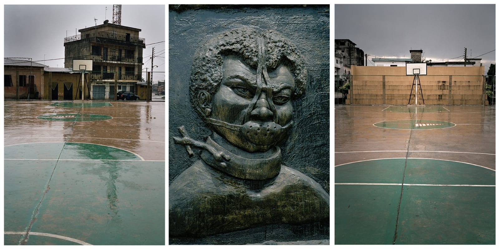Leonce Raphael Agbodjelou, Untitled Triptych (Code Noir), 2014