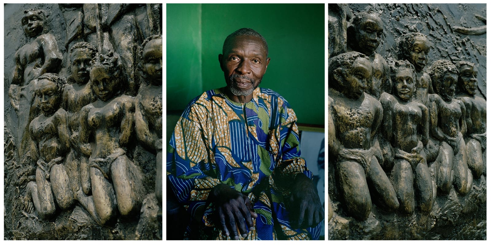 Leonce Raphael Agbodjelou, Untitled Triptych (Code Noir), 2014
