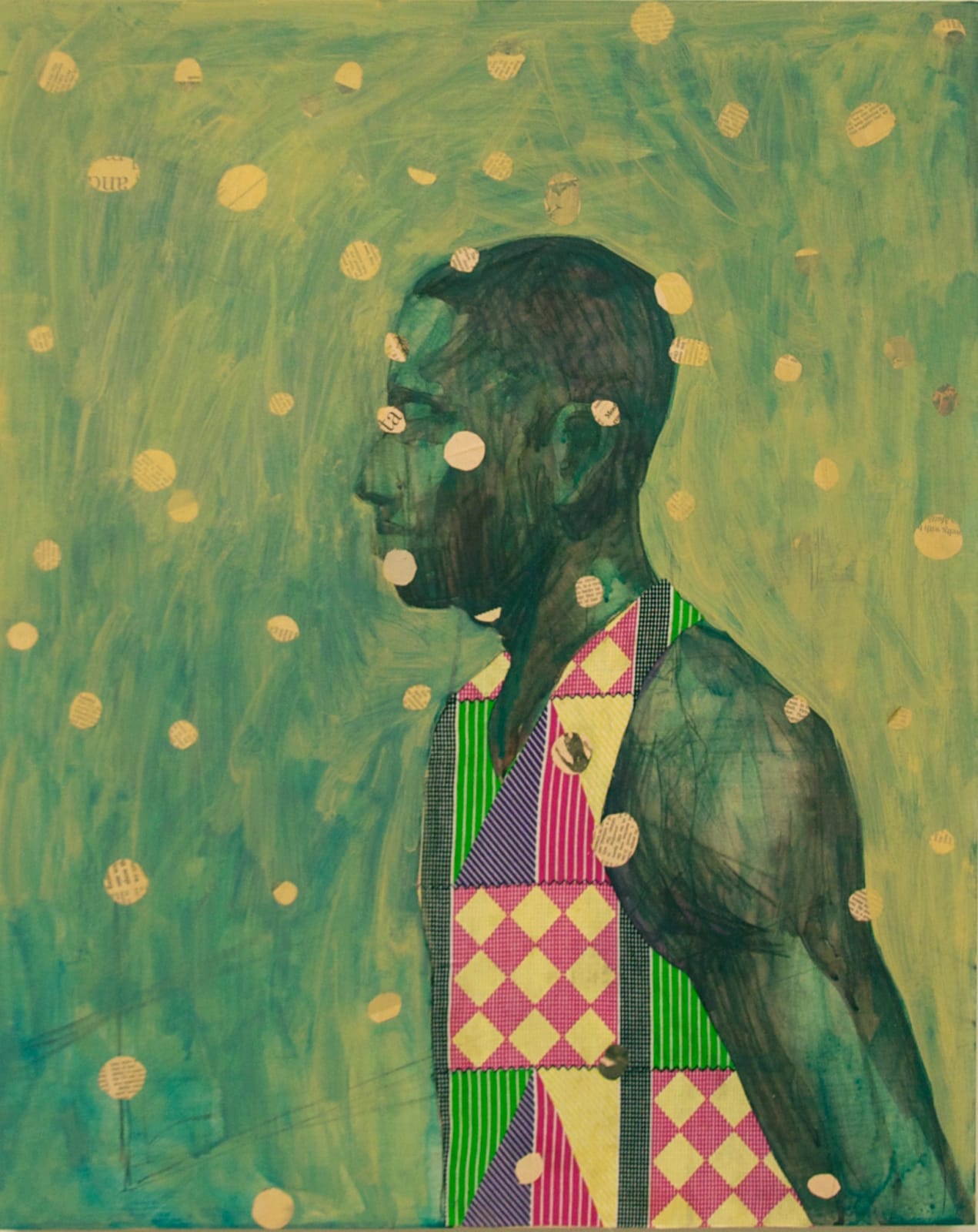 Derek Fordjour, Conspicuous Arrangement, 2015