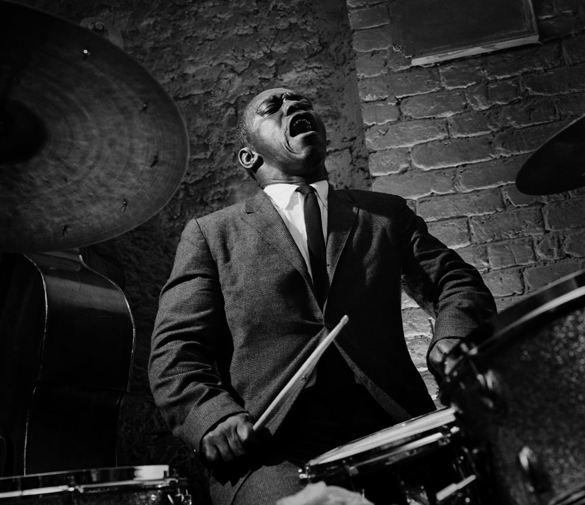 Herman Leonard, Art Blakey, Paris, (ARB01), 1958