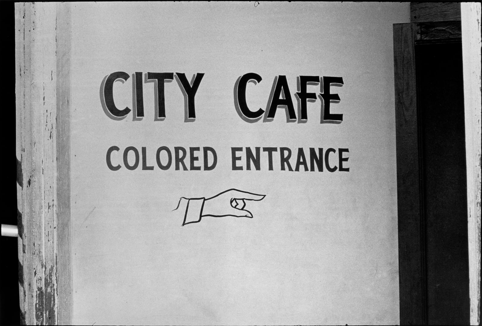 Danny Lyon, Entrance to the City Cafe, 1963