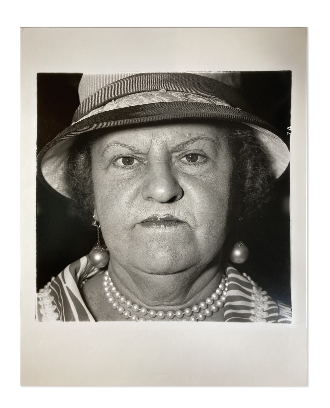 Diane Arbus, A Woman with Pearl Necklace and Earrings, N.Y.C., 1967