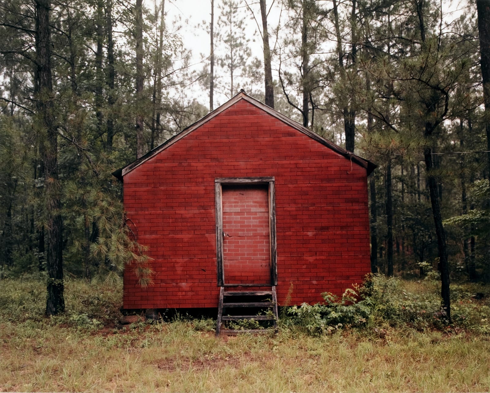 William Christenberry, Red Building in Forest, Newborn, Alabama, 1983