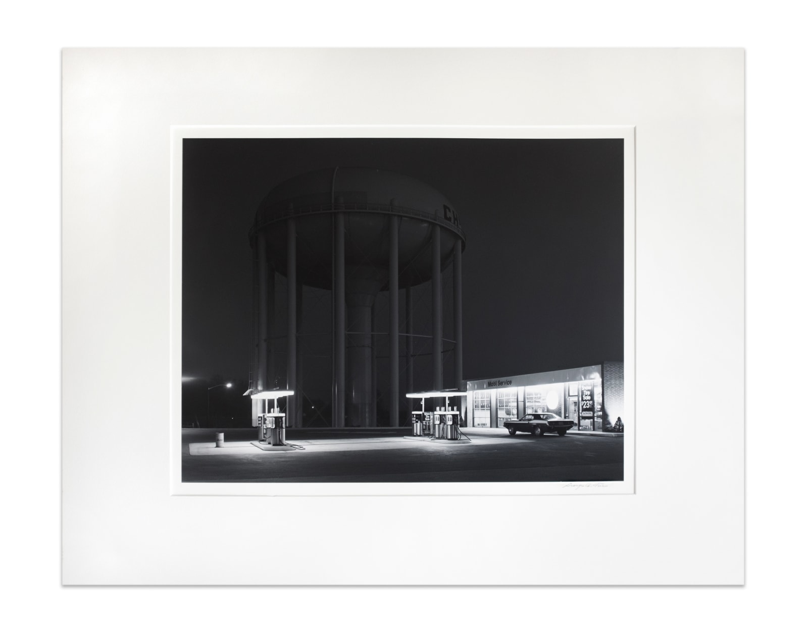 George Tice, Petit's Mobil Station, Cherry Hill, N.J., 1974