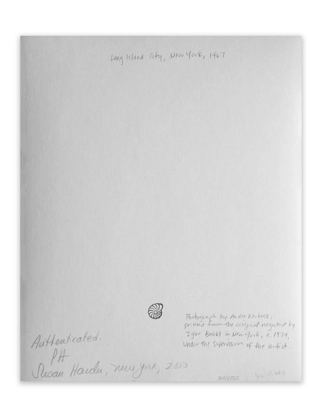 André Kertész, Long Island , 1962