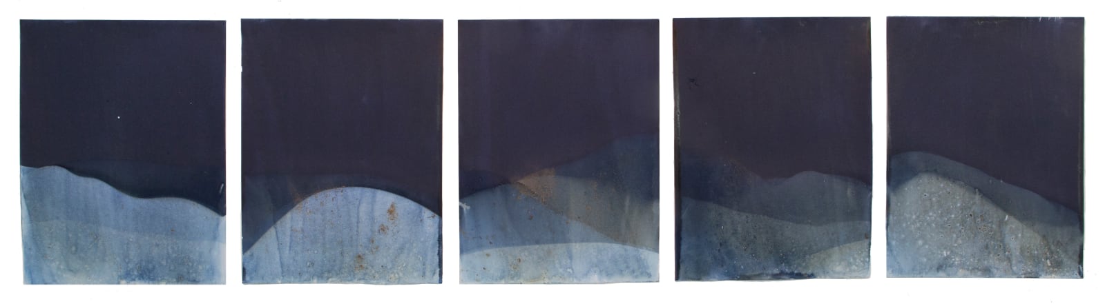 Meghann Riepenhoff, Muybridge Tides #45 (Rapidly Submerged Paper, Honking Geese Pond, Woodbury, GA, 12.19.17), 2017