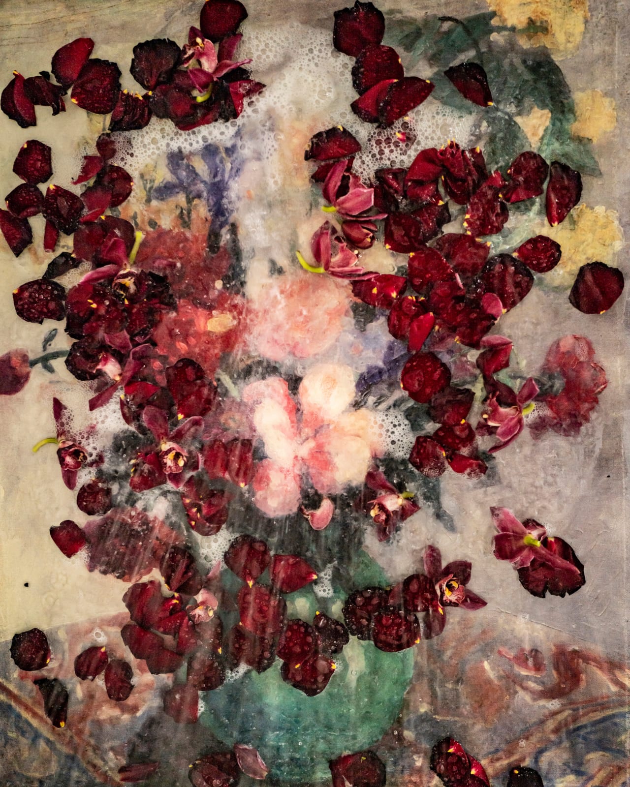 Cig Harvey, Orchids, Roses, & Oil painting (Soaking) Rockport, Maine, 2021