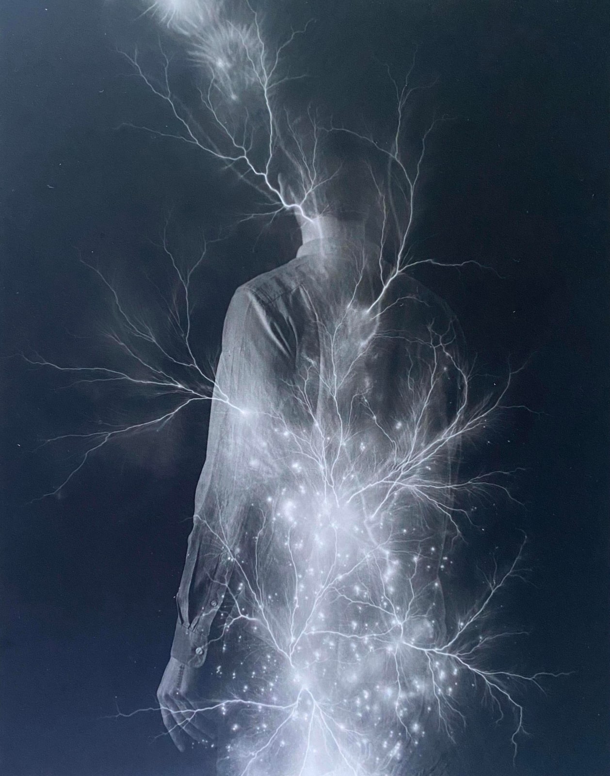 Tommy Nease, Self Portrait with Electricity, 2020