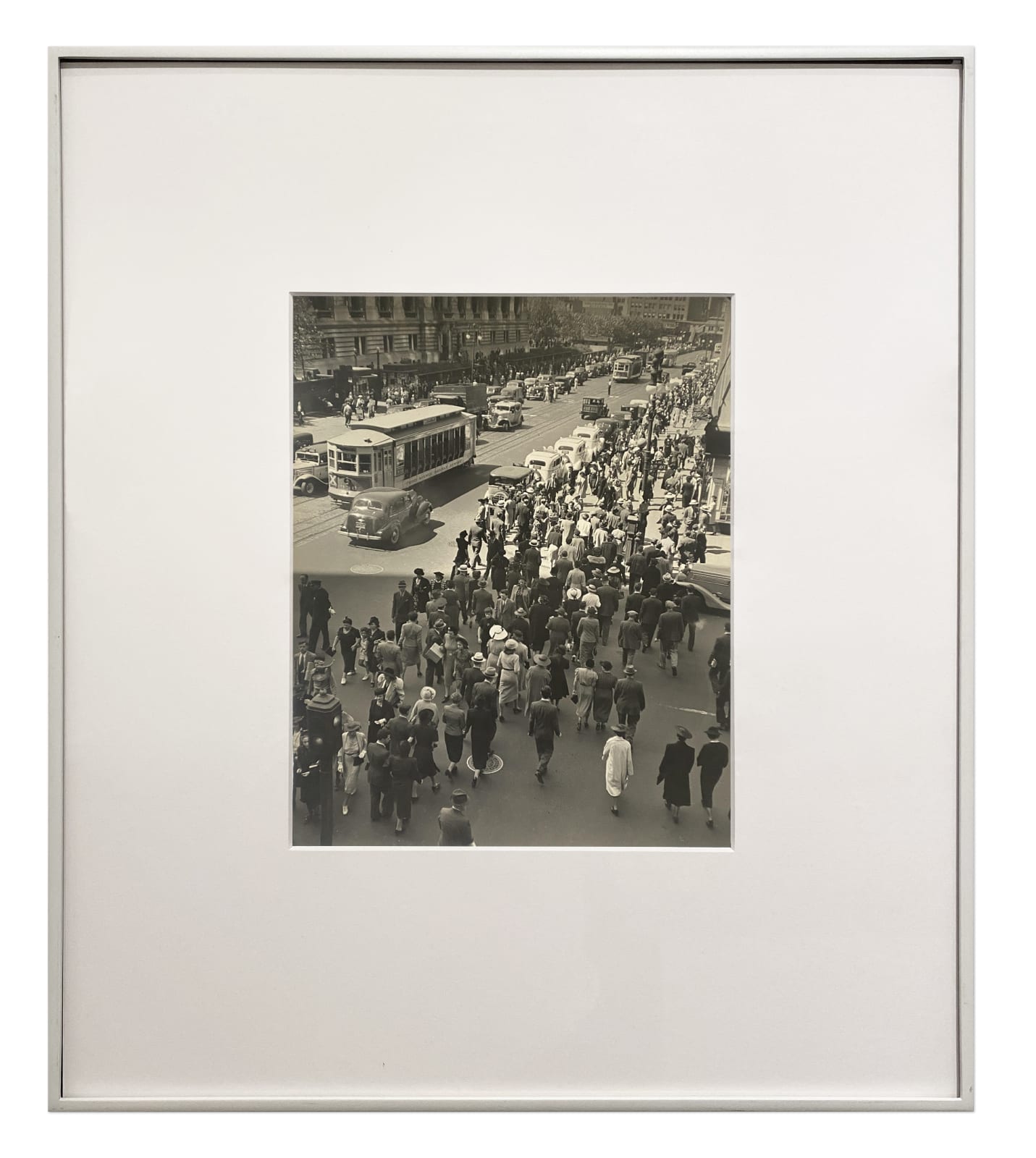 Berenice Abbott, MIDDLE EAST SIDE: Tempo of the City: II, 5th Avenue and 42nd Street, looking west from Seymour Building, 503 Fifth Avenue, Manhattan, September 6, 1938