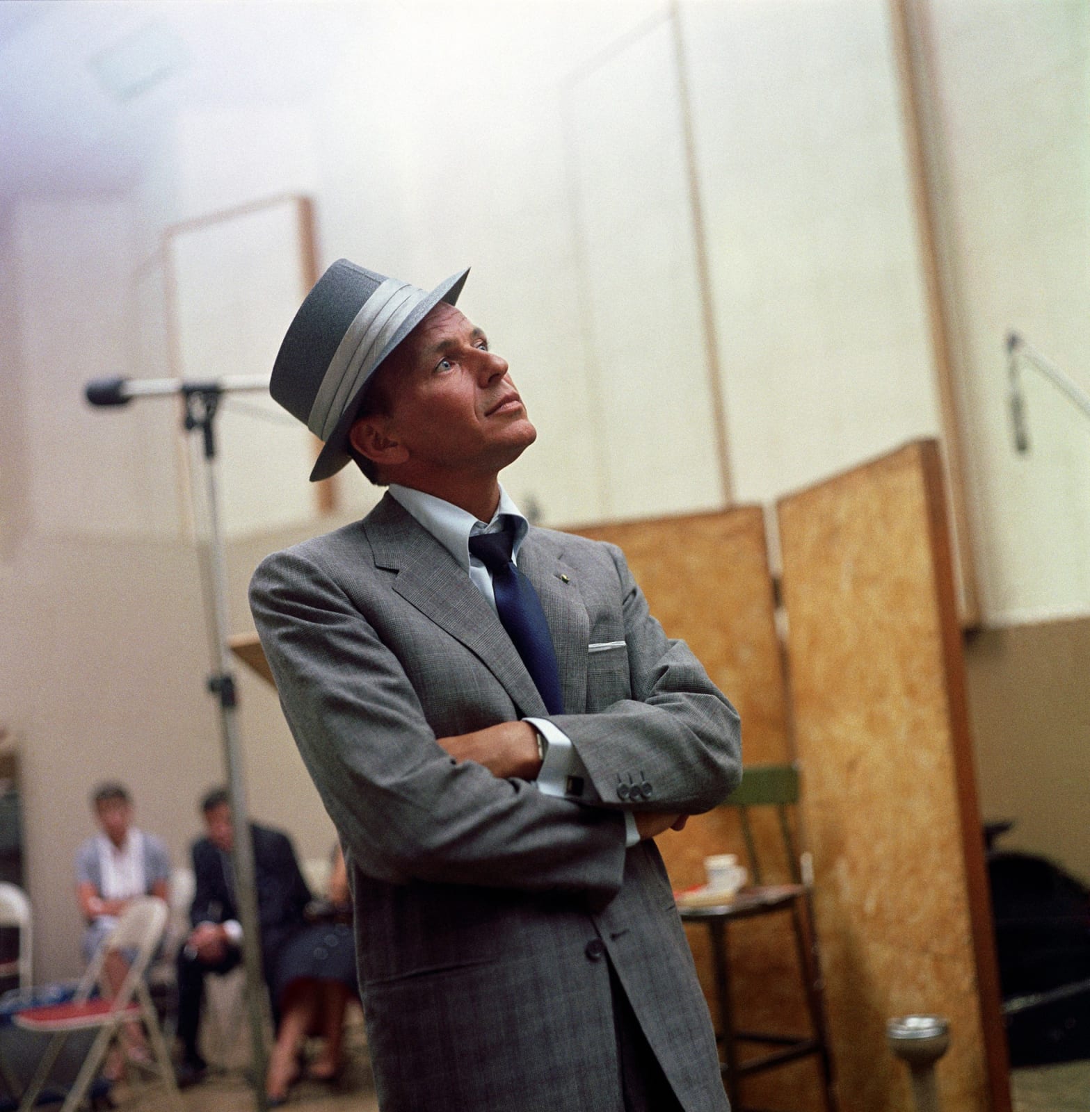Sid Avery, Frank Sinatra at a Capitol Records Recording Session, 1954