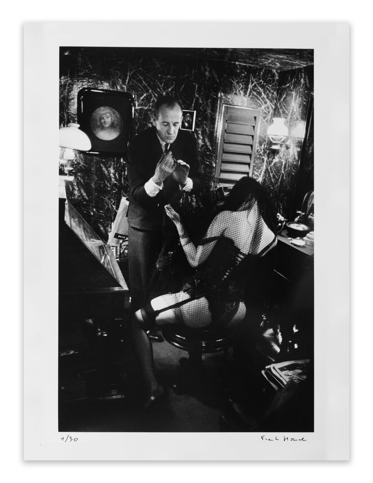 Frank Horvat, Bernardin and Stripper, Paris (b), 1962