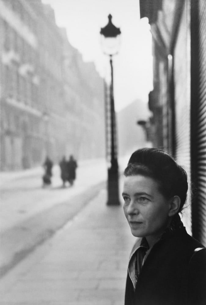 Henri Cartier-Bresson, Simone de Beauvoir, French writer, St. Germain des Pres, Paris, France, 1947