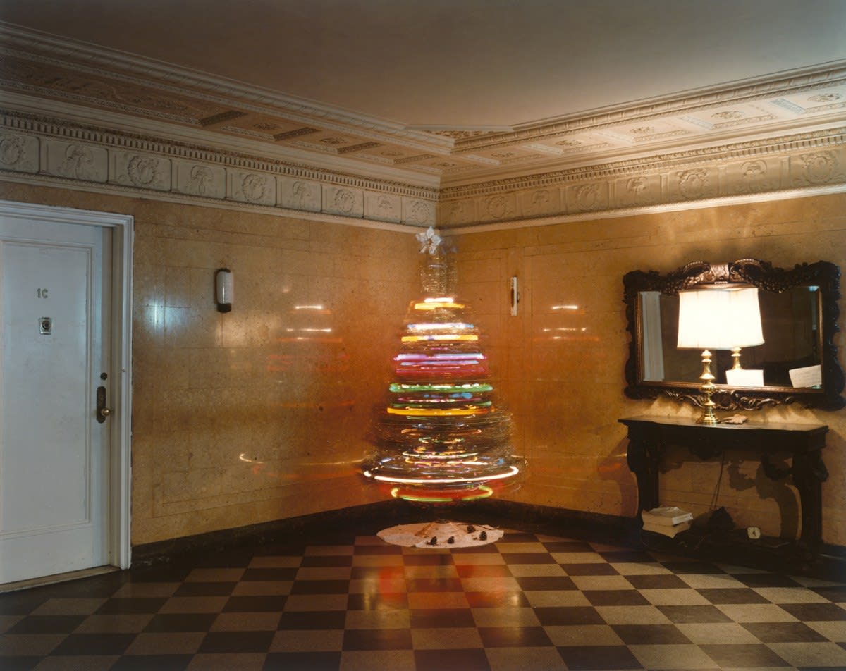 Joel Meyerowitz, Spinning Christmas Tree, New York City, 1977