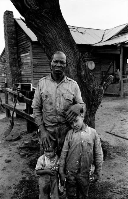 Bruce Davidson, Untitled, Time of Change (Man and Two Sons, Alabama), 1965