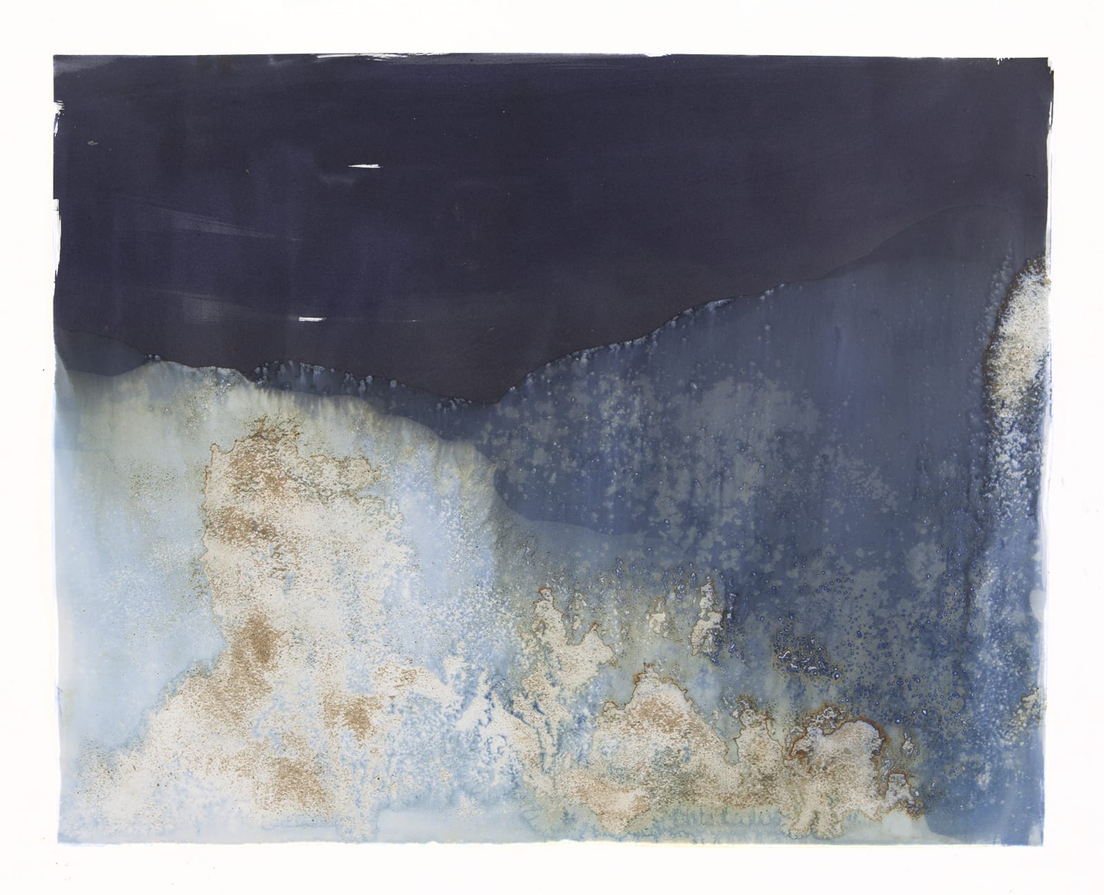 Meghann Riepenhoff, Littoral Drift #556 (Chattahoochee River, Atlanta, GA 06.13.17, Draped on Long Island at Confluence of White Water Creek), 2017