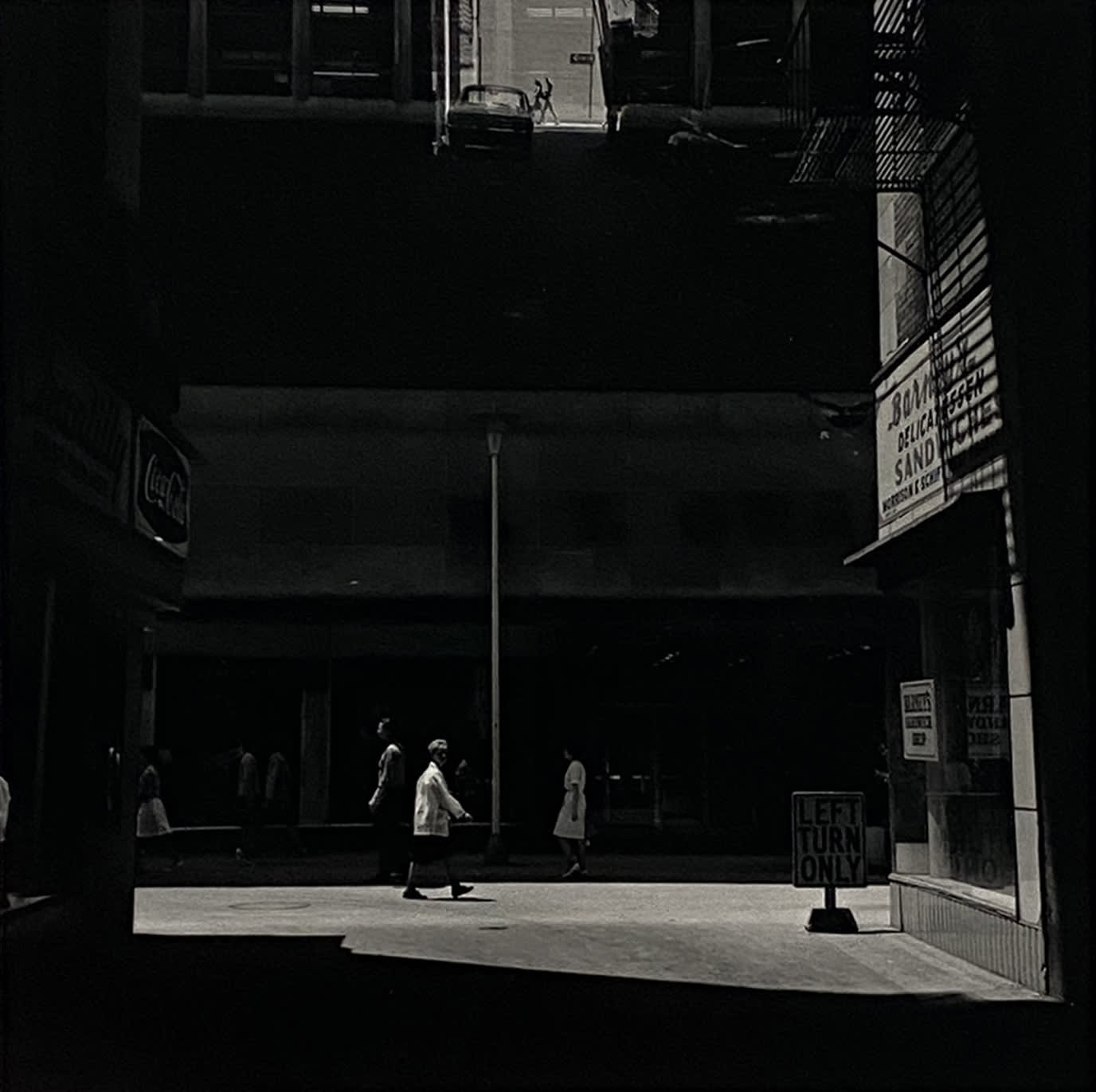 Harry Callahan, Street Scene, with Left Turn Only Sign, 1950 - 1960