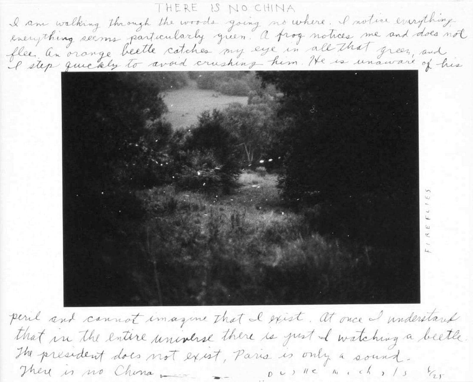 Duane Michals, There Is No China, 1973