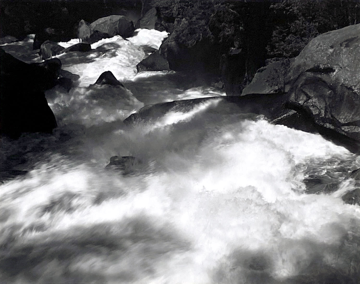 Ansel Adams, Rapids Below Vernal Fall, Yosemite Valley, From Portfolio One: Twelve Photographic prints by Ansel Adams, 1948