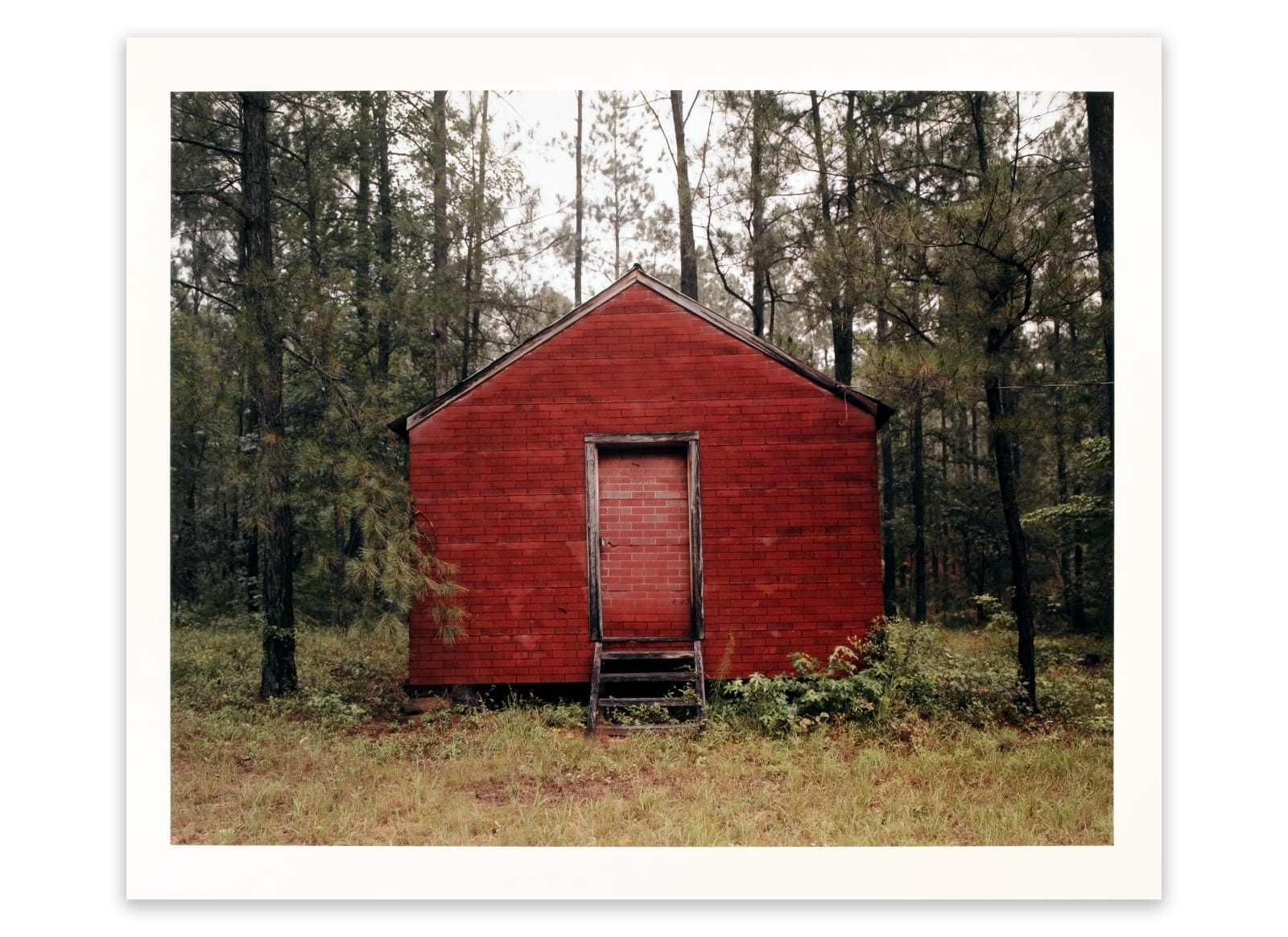 William Christenberry, Red Building in Forest, Newborn, Alabama, 1983