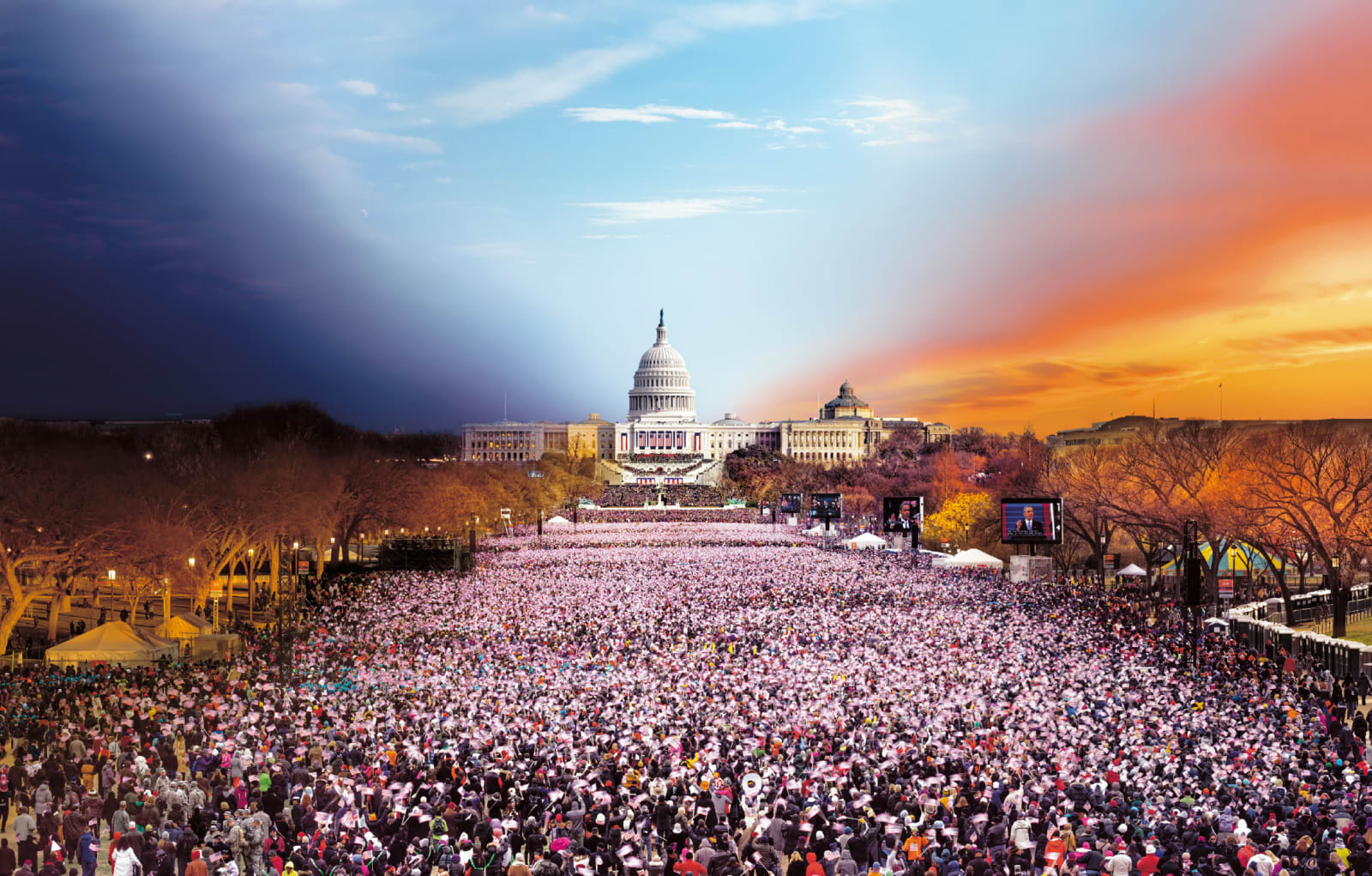 Stephen Wilkes, Presidential Inauguration, Washington D.C., Day to Night, 2013