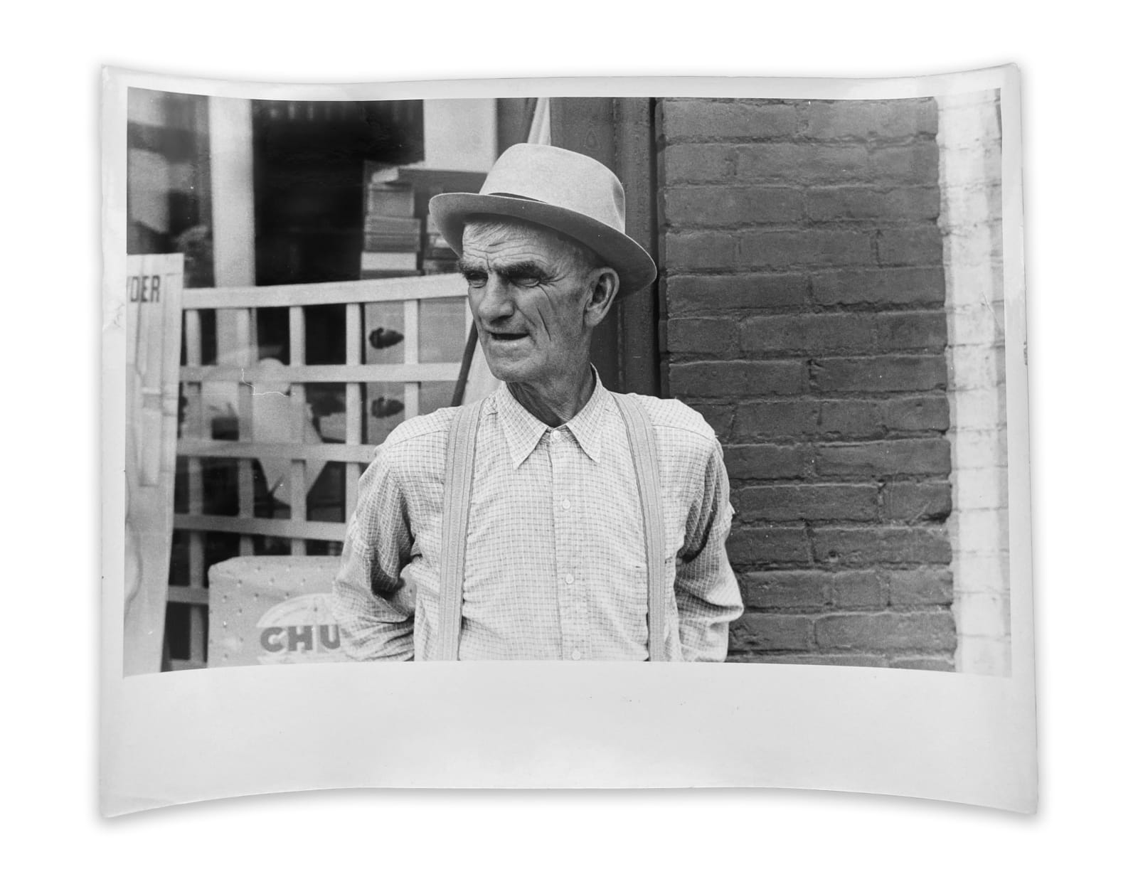 Ben Shahn, Man on street corner, Marysville, Ohio, 1938