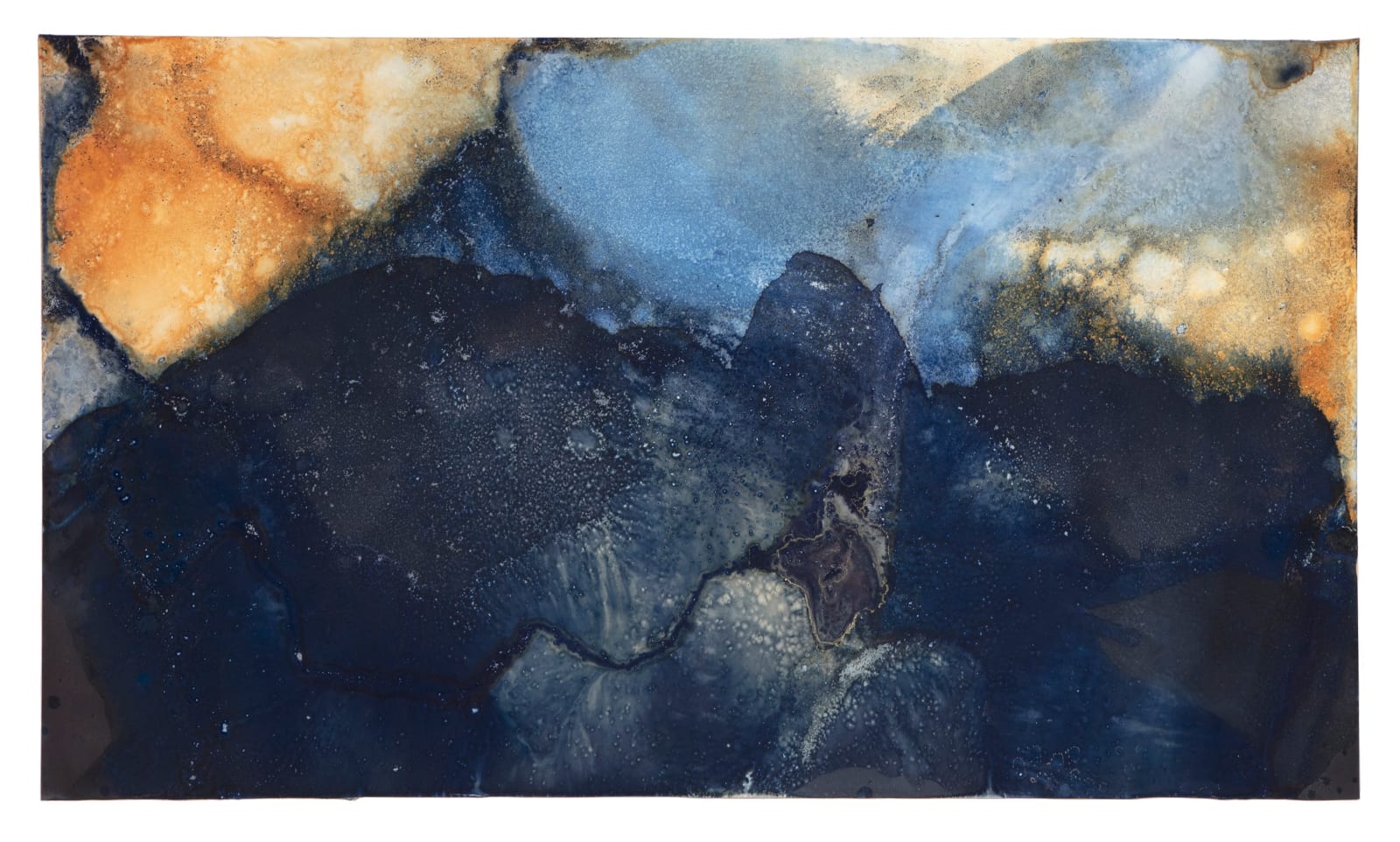 Meghann Riepenhoff, Littoral Drift #1184 (Roaring Fork River, CO 08.01.19, Draped on Boulder, Swirling Eddies), 2019