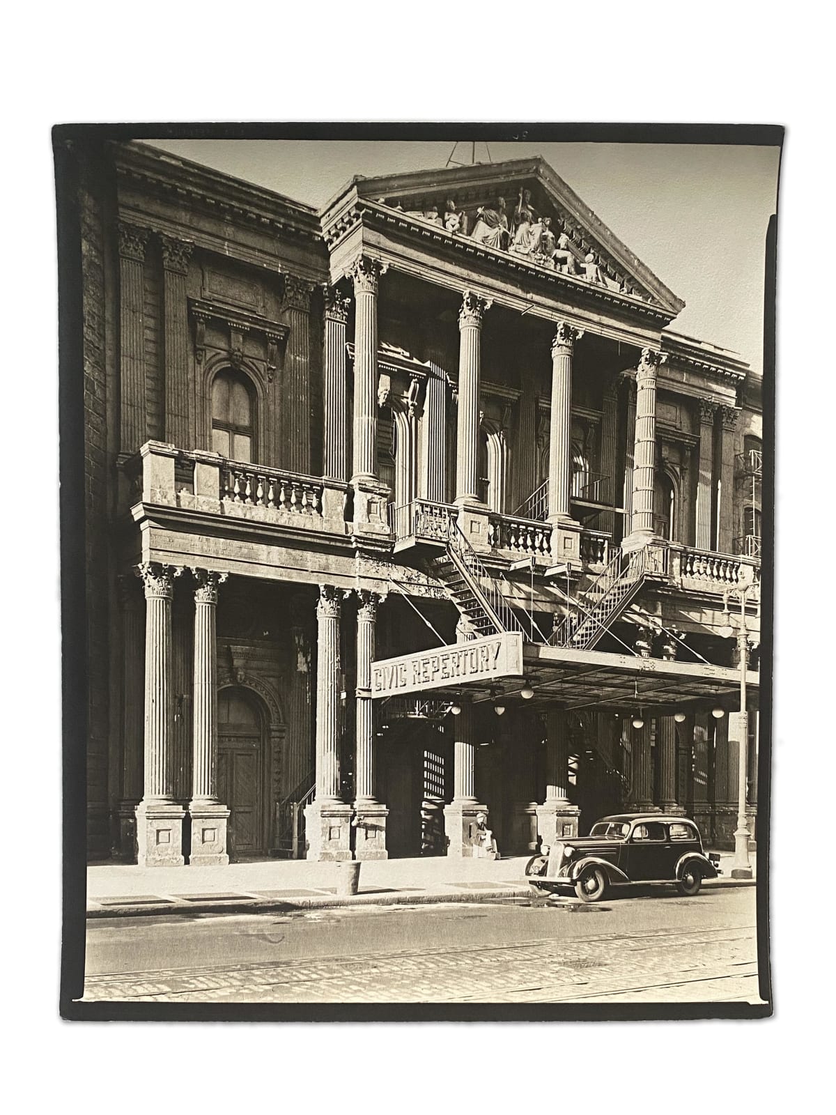 Berenice Abbott, MIDDLE WEST SIDE: Civic Repertory Theater, 14th Street West of 6th Avenue, Manhattan, July 2, 1936