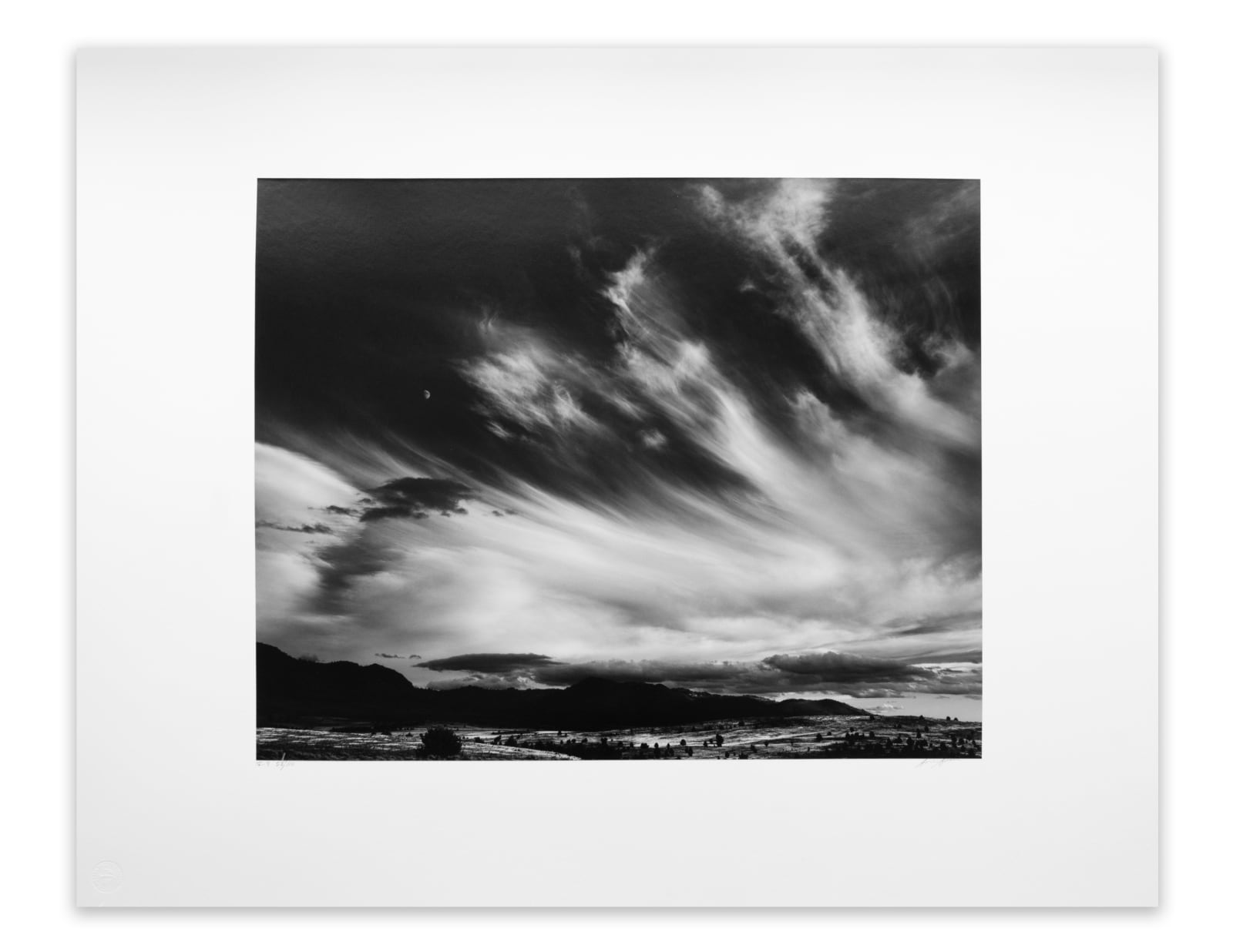 Ansel Adams, Moon and Clouds, Northern California, 1959