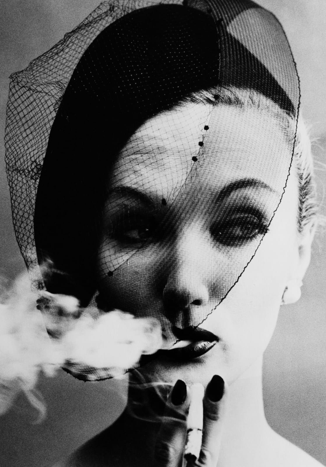 William Klein, Smoke & Veil, Paris (Vogue), 1958