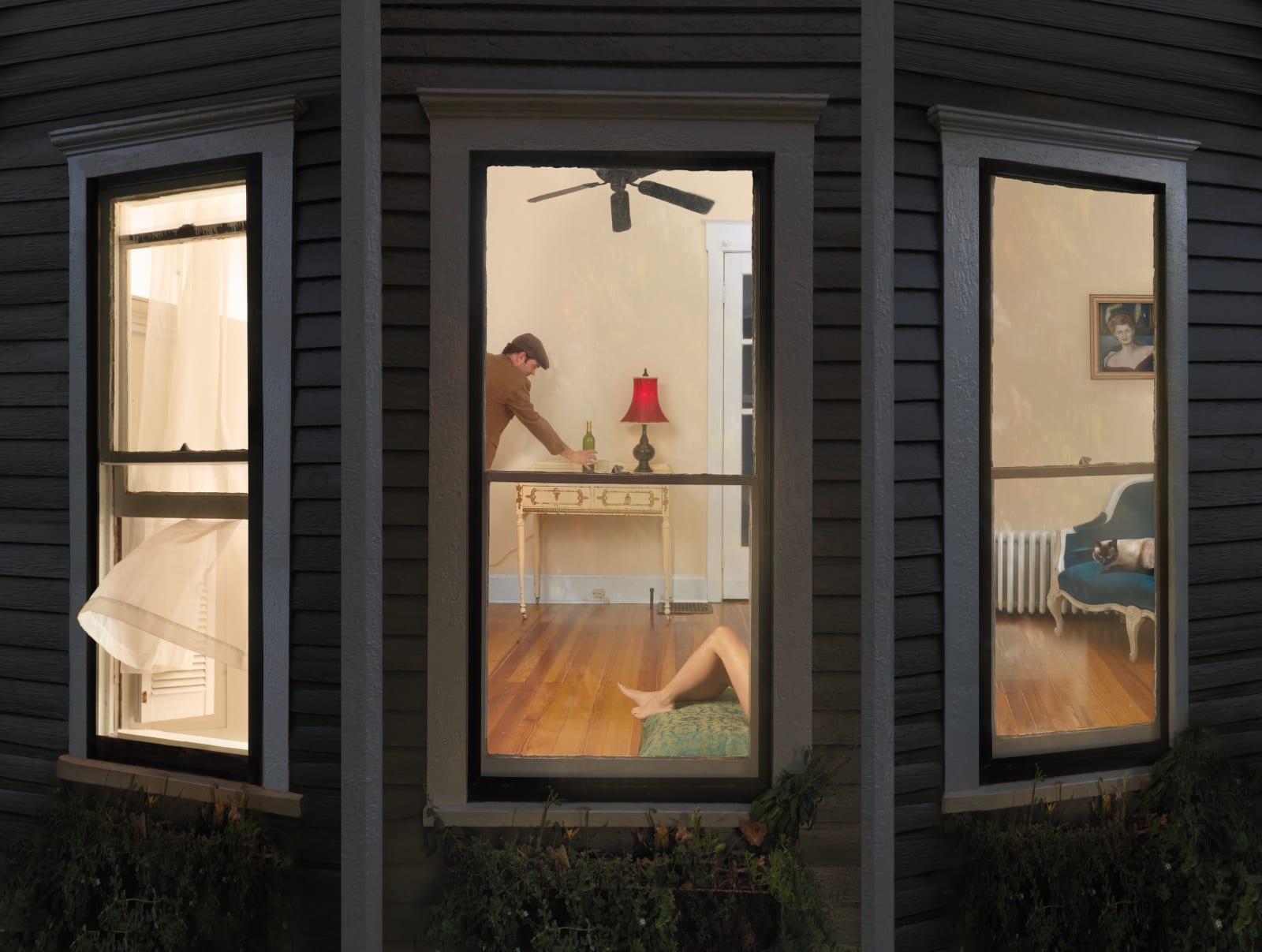 Julie Blackmon, Night Windows, 2008