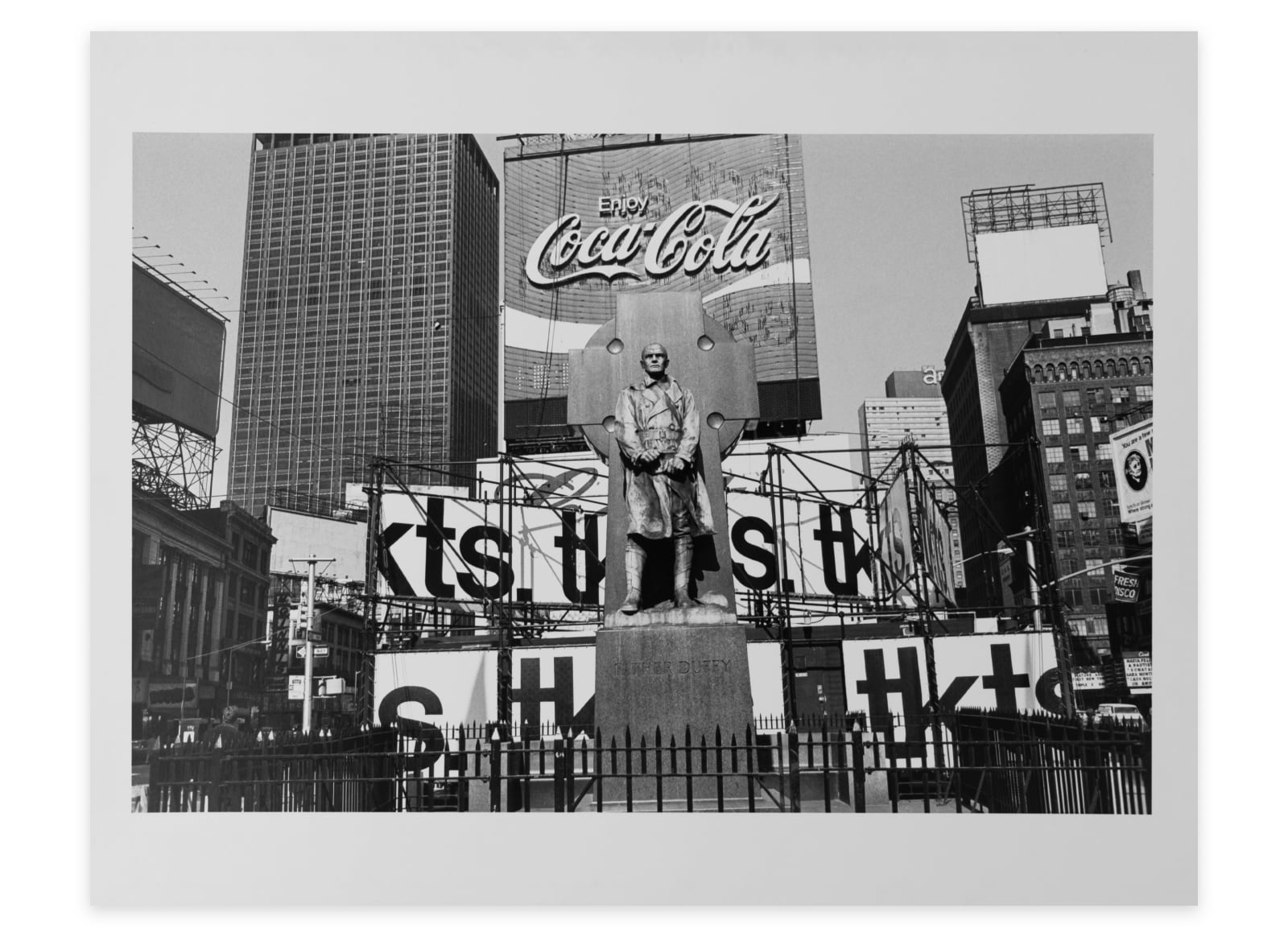 Lee Friedlander, Father Duffy. Times Square, New York City, 1974